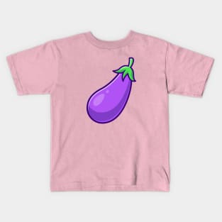 Eggplant Vegetable Cartoon Kids T-Shirt